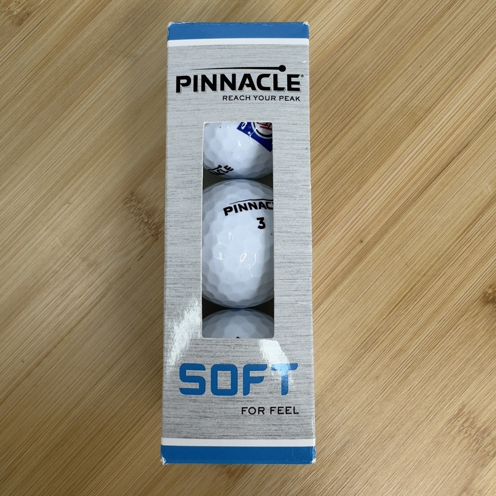 Pinnacle Soft Feel White Golf Balls 3-Pack New USA‎ Made